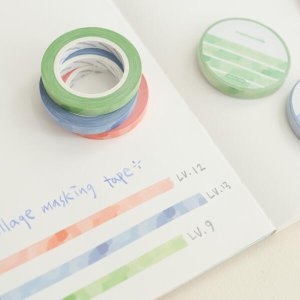 모모팝 모모마테 슬림 꼴라주 마스킹테이프 5mm x 10m