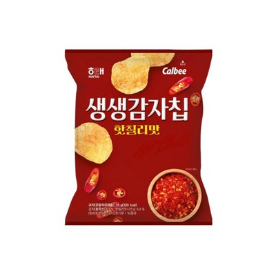 해태제과 생생감자칩 핫칠리맛 55g (14개)_이미지