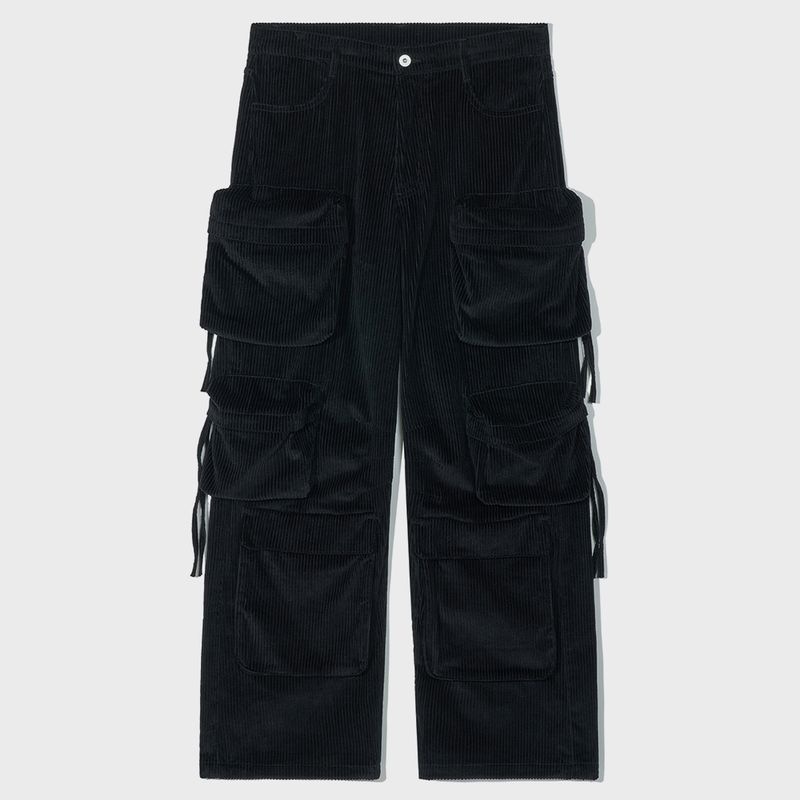 �ĸ�Ƽ���� Coduroy Combat Cargo Pants Black 2307721