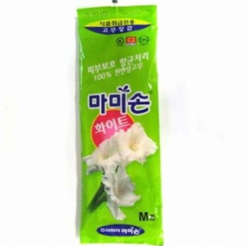 마미손 ㅤ화이트 식품전용 고무장갑 중 (2켤레)_이미지