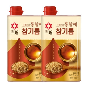 백설 100% 통참깨 참기름 450ml (2개)_이미지