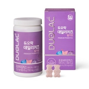 듀오락 데일리키즈 유산균 딸기맛 60정 (3개)_이미지