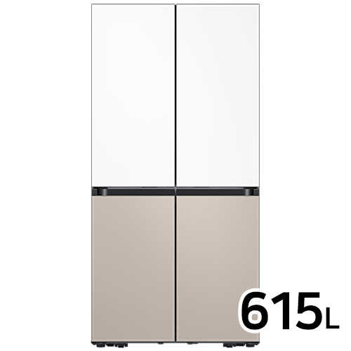 삼성전자 비스포크 키친핏 새틴 RF60DB9KF2AP (화이트+베이지)_이미지