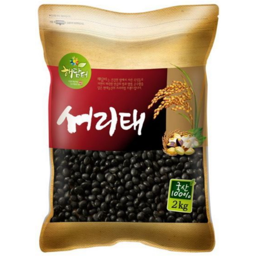 현대농산 해담터 국산 서리태 2kg (1개)