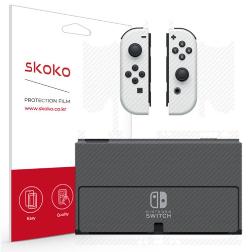 닌텐도 스위치 OLED 후면 + 조이콘 카본 외부보호필름