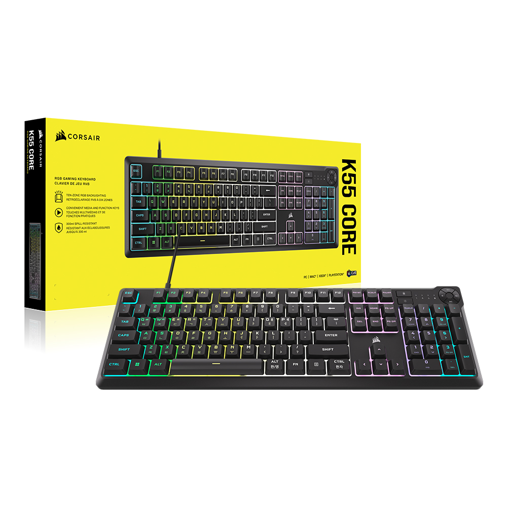 CORSAIR K55 CORE RGB 멤브레인 게이밍_이미지