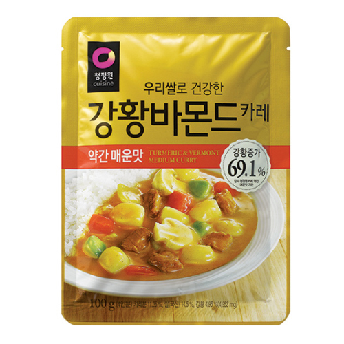 대상 청정원 우리쌀 강황바몬드 카레 약간매운맛 100g (1개)_이미지