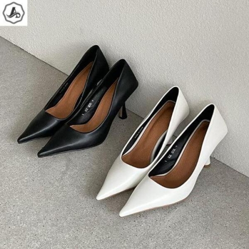 애슬릿 여성 구두 스틸레토 블랙 화이트 하이힐 9cm 46833877
