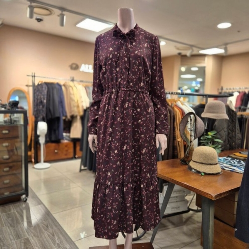 BCBG 올앤선드리 줄리 PRINT OP 원피스_ A4W9O602 65 BURGUNDY