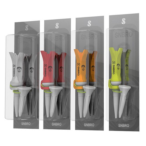 에스앤브로 스컬 에이밍 우레탄 높이조절 골프티 세트 (24개)_이미지