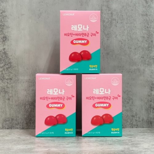 레모나 비오틴 + 비타민B군 구미 60구미 (3개)_이미지