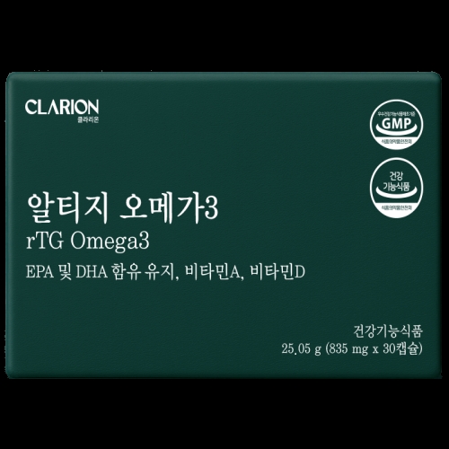 우리바이오 클라리온 rTG 알티지 오메가3 30캡슐