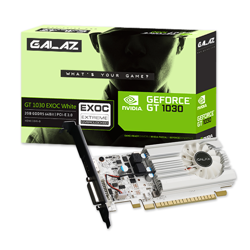 ������ GALAZ ������ GT1030 EXOC WHITE D5 2GB LP