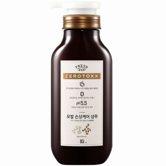 아모레퍼시픽 프레시팝 제로톡스 모발 손상케어 로얄 퀴노아 샴푸 500ml (3개)