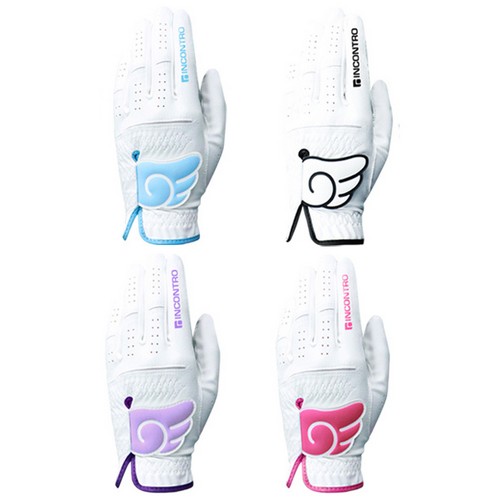 인콘트로 엔젤 윙 스킨핏 반양피 여성용 골프장갑 양손 (1개)_이미지