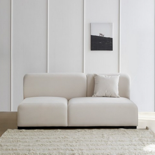 베스트리빙 무토 비정형 아쿠아텍스 패브릭 소파 3인용 (스툴별도)_이미지