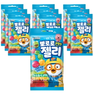 팔도 뽀로로 과일맛 젤리 (딸기,사과,오렌지맛) 53g (10개)_이미지