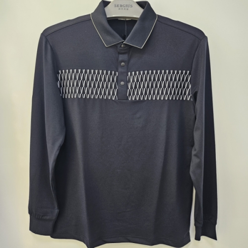 세르지오 가슴 멀티네이비긴팔 티셔츠 stsdkmg3745_이미지