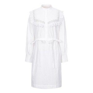  끌로에 SEE BY 씨바이 러플 원피스 화이트/라이트블루 CHS22WRO09020