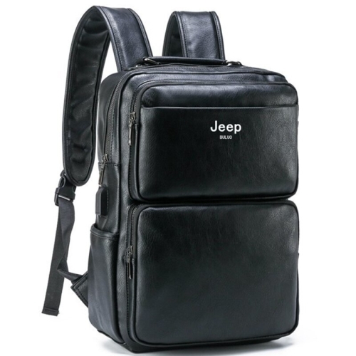 JEEP BULUO 새로운 캐주얼 대용량 노트북 배낭 남성용 14 인치 노트북 야외 여행 가방 Usb 분할 가죽 가방 JP2205 ..