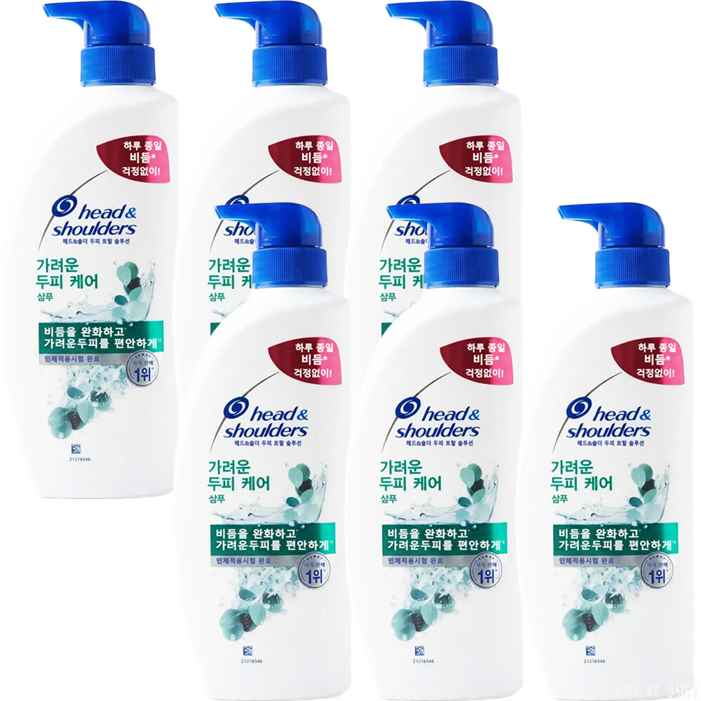 한국P&G 헤드앤숄더 가려운 두피케어 샴푸 550ml (6개)