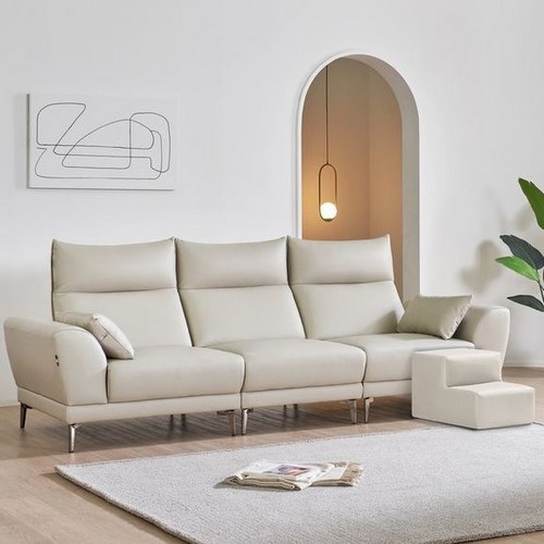 에보니아 디바체 엘파소 이태리 천연가죽 소파 4인용