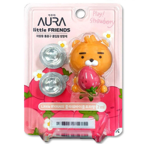 LG생활건강 아우라 카카오프렌즈 차량용 통풍구 방향제 딸기리틀라이언 + 리필이미지입니다. 누르면 해당 게시물로 새창이동합니다.