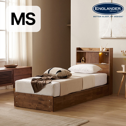 잉글랜더 비버 템바보드 미니 원목 시크릿 수납형 LED침대 MS (독립스프링)_이미지