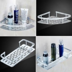 [불명] 매직접착 알루미늄 선반 모서리 삼각선반 도어훅 우드 행주+다용도 걸이