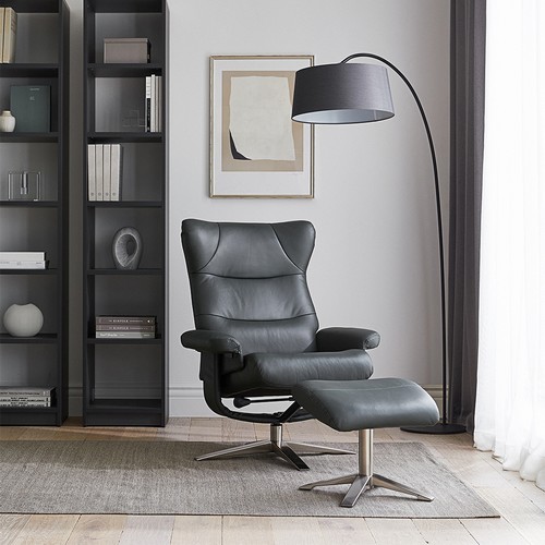 까사미아 옴므 천연가죽 리클라이너 1인용 (스툴포함)