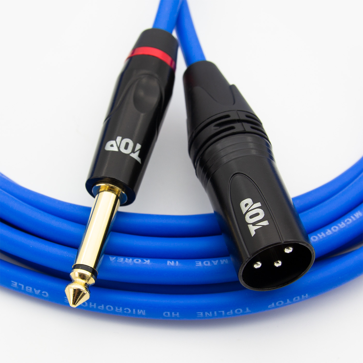 탑라인에이치디 HDTOP 모노 to XLR 수 마이크 케이블 블랙블루 (3m, HT-TP5664)_이미지