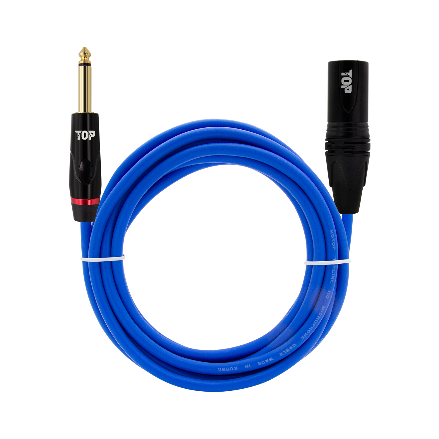 탑라인에이치디 HDTOP 모노 to XLR 수 마이크 케이블 블랙블루 (3m, HT-TP5664)_이미지
