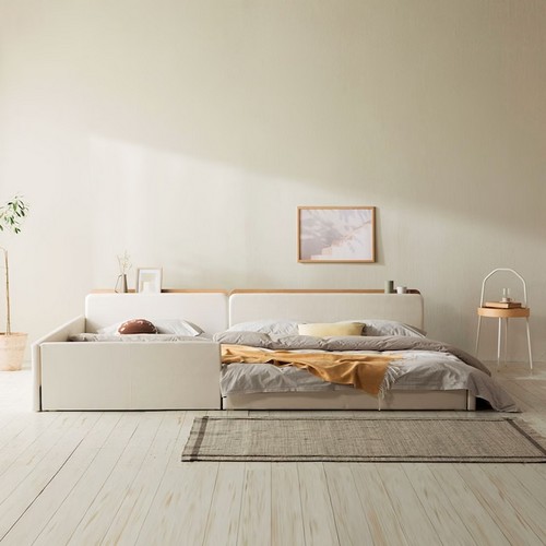 디베이 보드 저상형 수납형 LED 패밀리침대 SS+SS (매트별도)_이미지