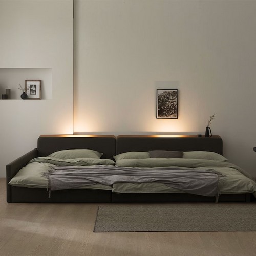 디베이 보드 저상형 수납형 LED 패밀리침대 SS+SS (매트별도)_이미지