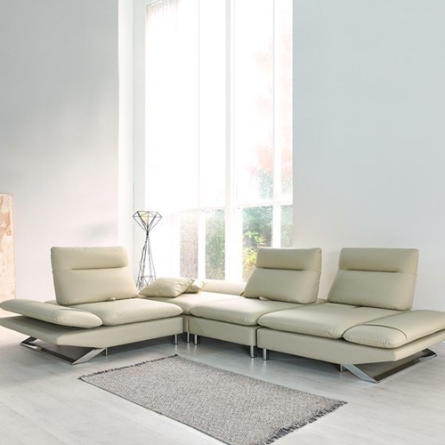 스코나  브레스 코너 팔걸이 틸팅 스윙 실리콘레더 가죽 소파 5인용