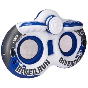 인텍스 River Run 블루/화이트 플라스틱 공기 주입식 플로트 2인용 256903_이미지