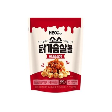 허닭 소스 닭가슴살볼 저크소스맛 130g (20개)