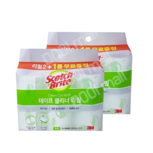 3M 스카치브라이트 중형 테이프클리너 2+1입 2개