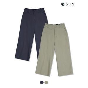 닉스 여 린넨 블랜디드 3 4밴딩 8부 와이드 2COLOR FNQMDYW570M_이미지