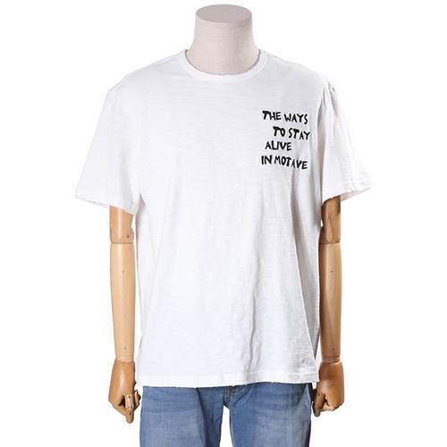 버커루 20수 슬럽 가슴직자수 라운드 반팔티셔츠 B202TS090P