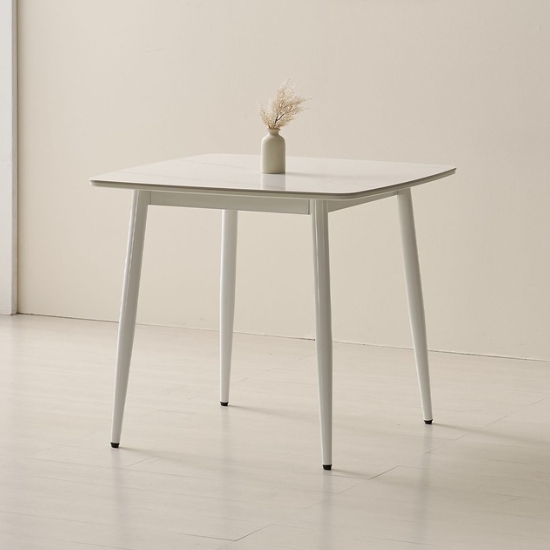 라로퍼니처 세리스 24T 유광 저소음 포세린 세라믹 식탁 850 (의자별도)_이미지