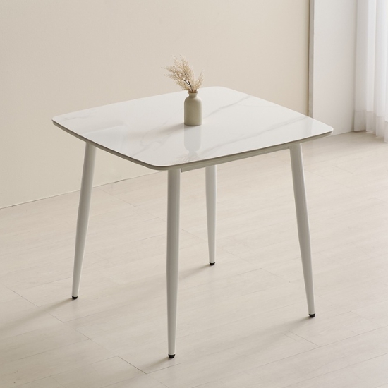 라로퍼니처 세리스 24T 유광 저소음 포세린 세라믹 식탁 850 (의자별도)_이미지