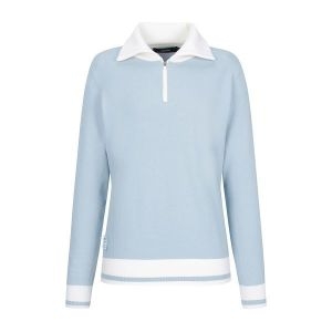 SGF슈페리어 여성 와이드 카라 스웨터 라이트 블루 IW0DRD38141