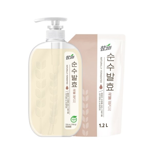 참그린 순수발효 곡물 750g (720ml) + 리필 1.2L