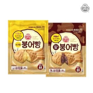 오뚜기 꼬리까지 가득 찬 팥붕어빵 480g + 꼬리까지 가득 찬 슈크림 붕어빵 480g (1개)