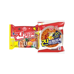 진라면 10입 + 진비빔면 8입/매운맛/순한맛