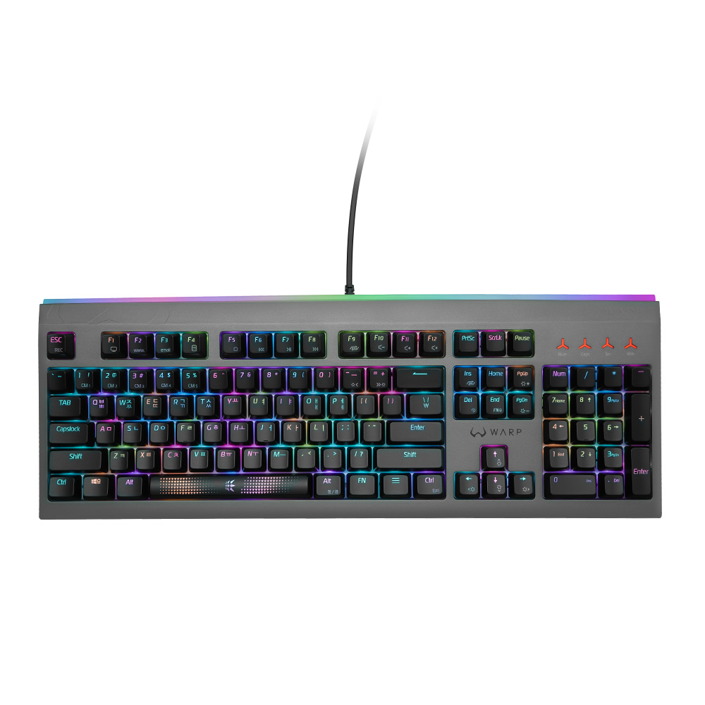 마이크로닉스 워프 WK2 마닉축 RGB 게이밍 기계식 키보드 (갈축)_이미지