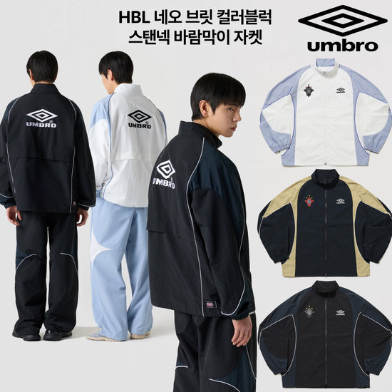 엄브로 네오 브릿 컬러블럭 스탠넥 바람막이 자켓 UR121CJK22_이미지