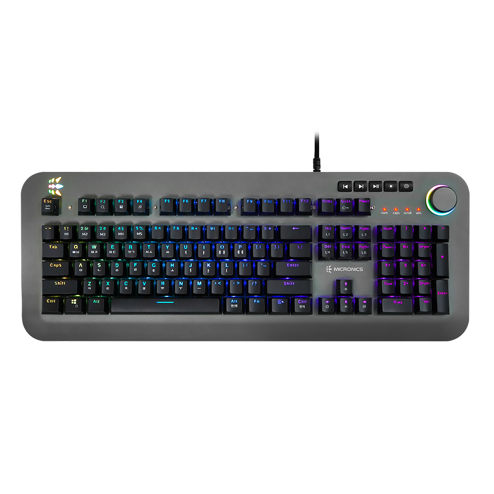 마이크로닉스 MANIC ZK9 엣지 RGB 축교환 기계식 키보드 (갈축)_이미지