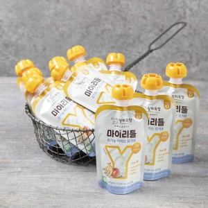 매일유업 상하목장 마이리틀 유기농 짜먹는 요거트 사과바나나 85g (12개)_이미지